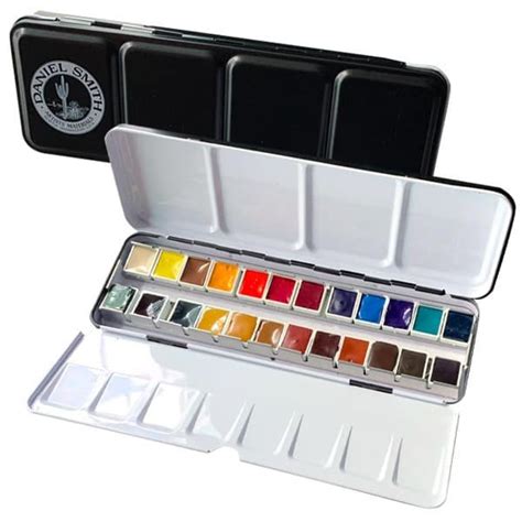 daniel smith empty metal box|Daniel Smith Watercolor Half Pan Set .